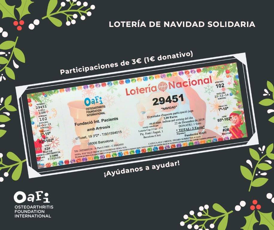 ¡Ayúdanos a ayudar! ¡Ya tenemos lotería de Navidad!